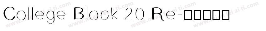 College Block 20 Re字体转换